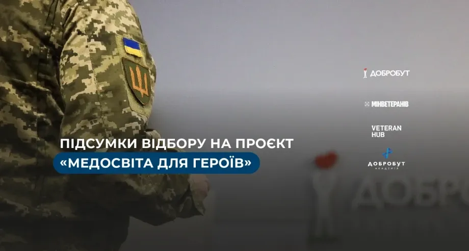Результати відбору: «Добробут» визначив учасників/ць проєкту «Медосвіта для героїв»